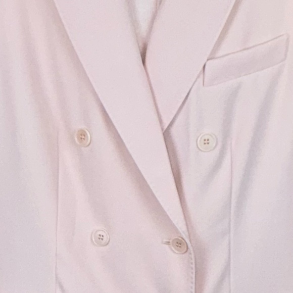 MaxMara Peach Double Breasted Button Front Virgin Wool Blazer Jacket; Size 10 - Picture 3 of 15
